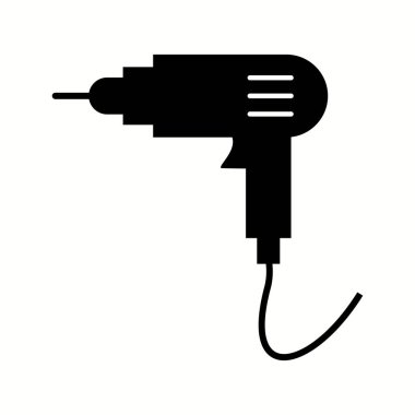 Benzersiz Matkap Makinesi Glyph Vektör Simgesi