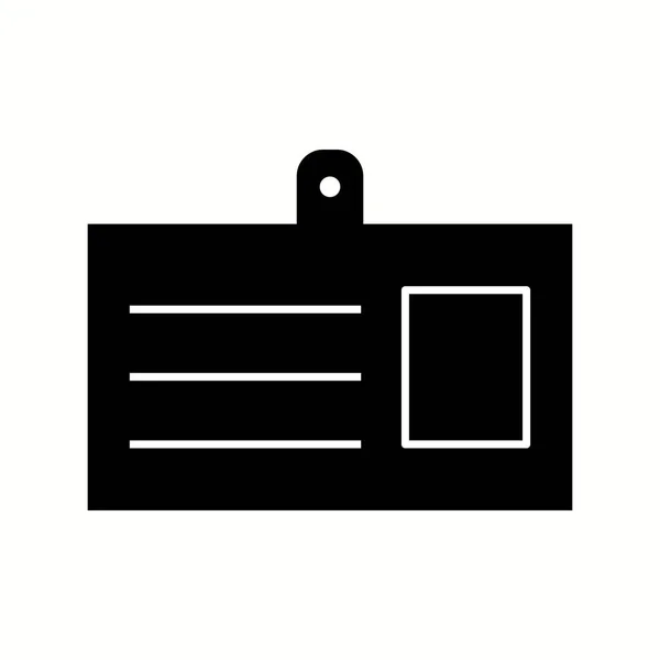 Einzigartiges Pass Card Vector Glyph Icon — Stockvektor