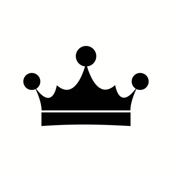 Unique King Crown Vector Glyph Icon — Stock Vector