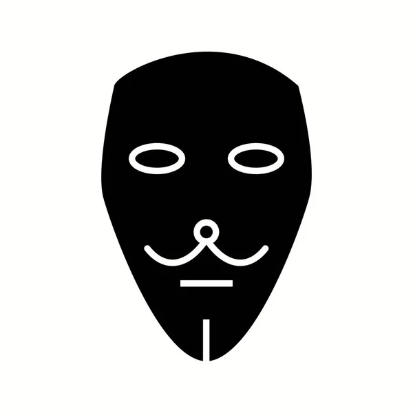 Único Dos Máscaras Vector Glifo Icono — Archivo Imágenes Vectoriales