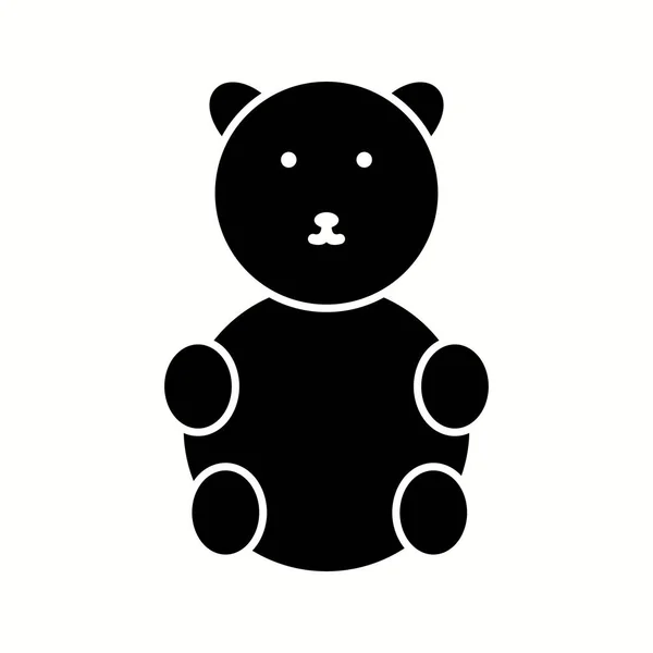 Unique Bear Vector Glyph Icon — Stock Vector