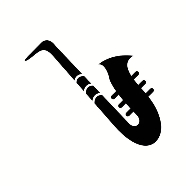 Unik Saxofon Vektor Glyf Ikon — Stock vektor