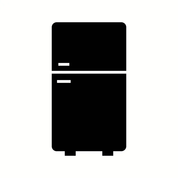 Único Frigorífico Vector Glyph Icon — Vetor de Stock