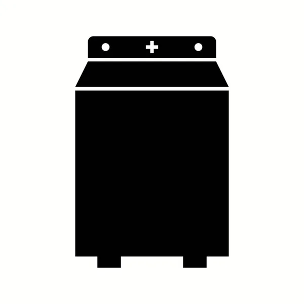 Einzigartige Waschmaschine Glyph Vector Icon — Stockvektor