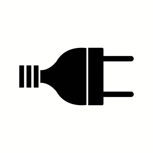 Unieke Elektrische Plug Glyph Vectoricoon — Stockvector