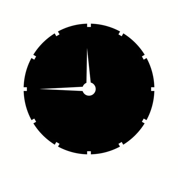 Reloj Único Glifo Vector Icono — Archivo Imágenes Vectoriales