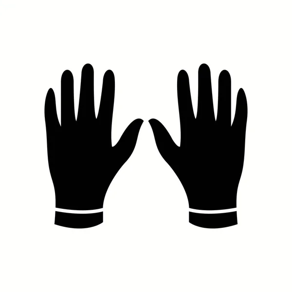 Guantes Únicos Glifo Vector Icono — Vector de stock