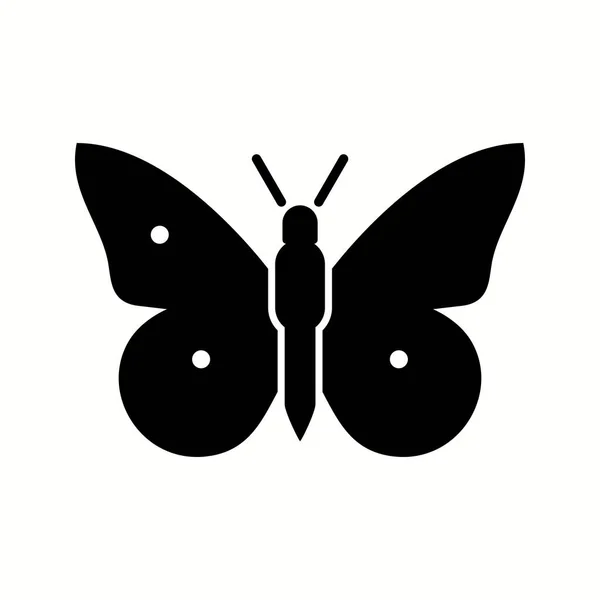 Jedinečná Ikona Vektoru Motýla Glypha — Stockový vektor