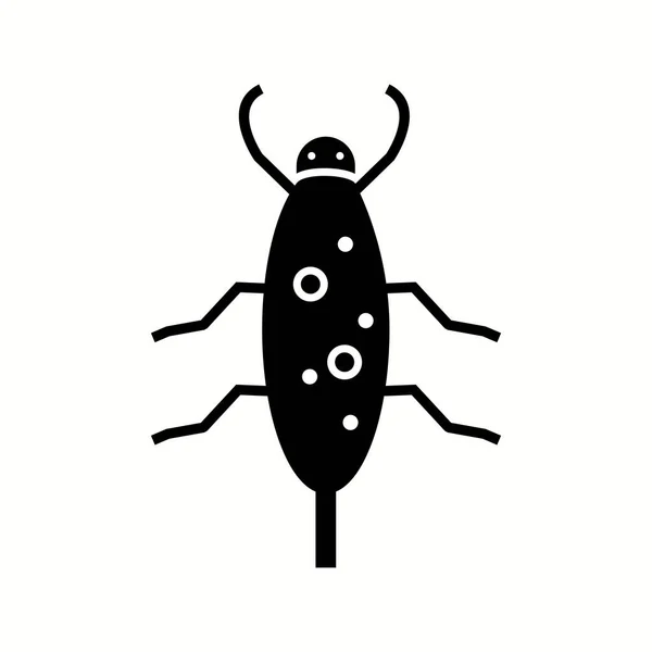 Unique Cockroach Vector Glyph Icon — Stock Vector