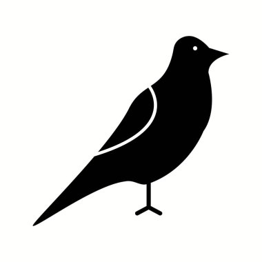 Eşsiz Kuş Vektörü Kabartma Simgesi