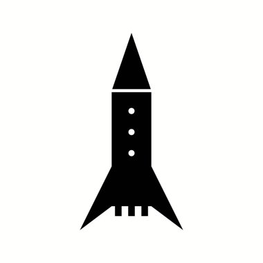 Eşsiz Uzay Roketi Vektör Kabartma Simgesi