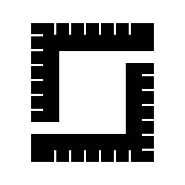 Eşsiz Ölçüm Vektörü Glyph Simgesi