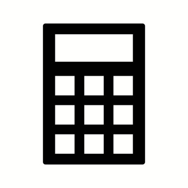 Eşsiz Hesap Makinesi Vektör Kabartma Simgesi