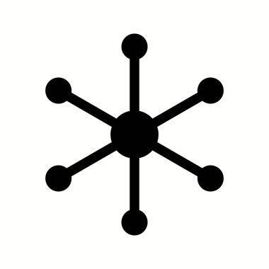 Benzersiz Moleküler Yapı II Vektör Kabartma Simgesi