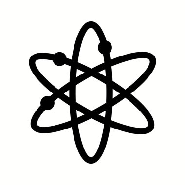 Benzersiz Atom Yapısı Vektör Kabartma Simgesi