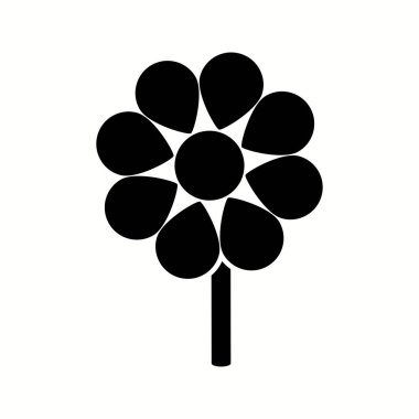 Eşsiz Çiçek Vektörü Kabartma Simgesi