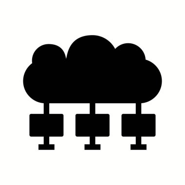 Eşsiz Bulut Hesaplama Vektörü Kabartma Simgesi