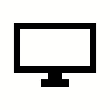 Eşsiz TV Vektörü Glyph Simgesi