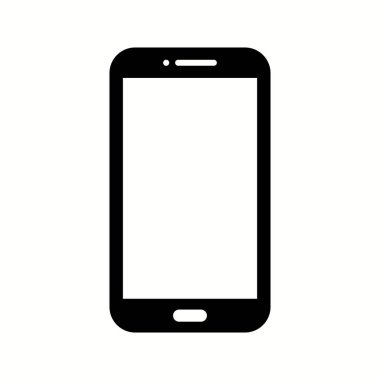 Benzersiz Mobil Vektör Kabartma Simgesi