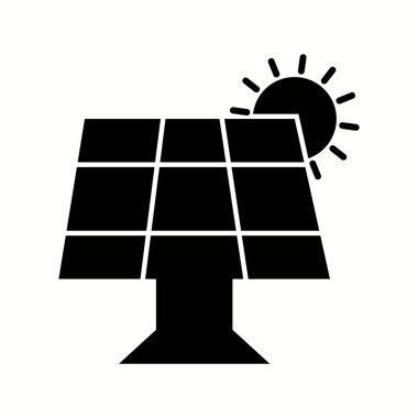 Eşsiz Güneş Paneli Vektör Kabartma Simgesi