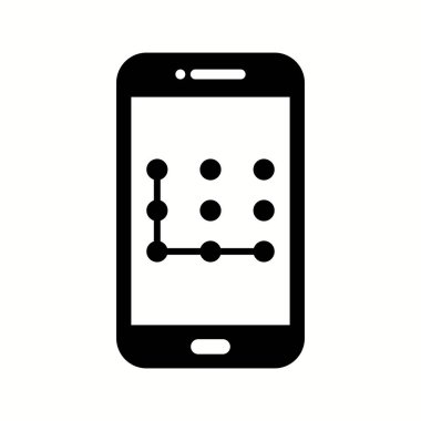 Benzersiz Desen Kilit Vektör Kabartma Simgesi