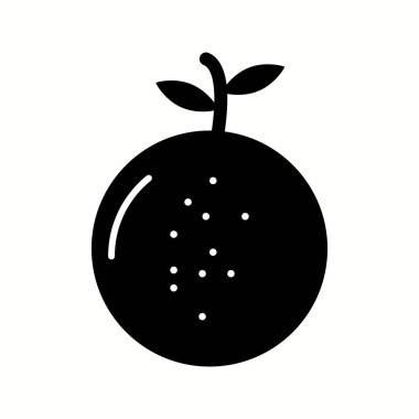 Benzersiz Mandarin Vektör Kabartma Simgesi