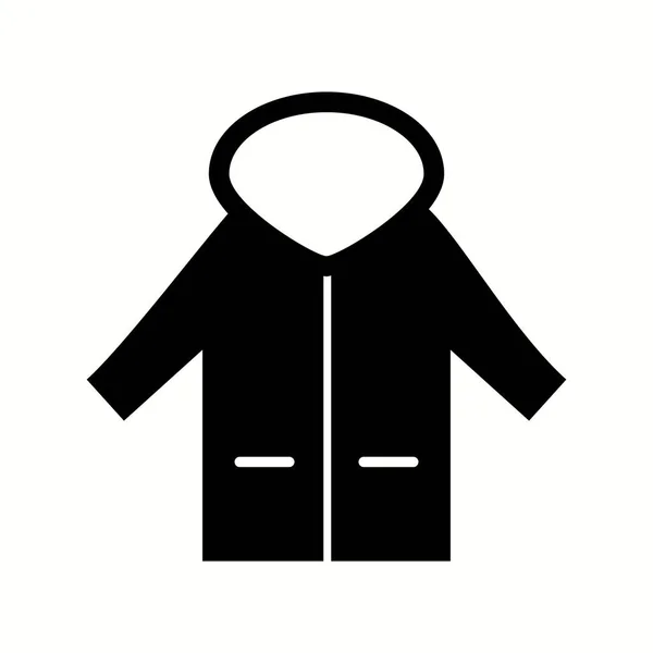 Egyedülálló Kabát Vektor Glyph Ikon — Stock Vector
