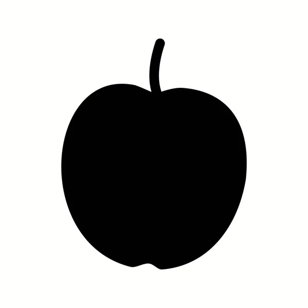 Icône Unique Glyphe Vecteur Pomme — Image vectorielle