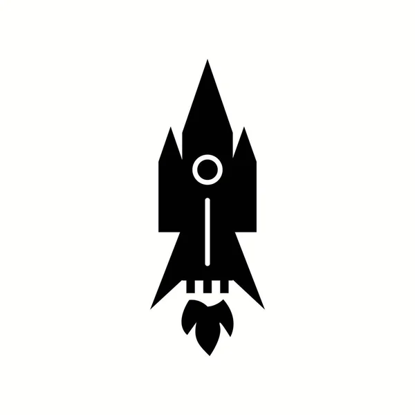 Unik Raket Vektor Glyf Ikon — Stock vektor
