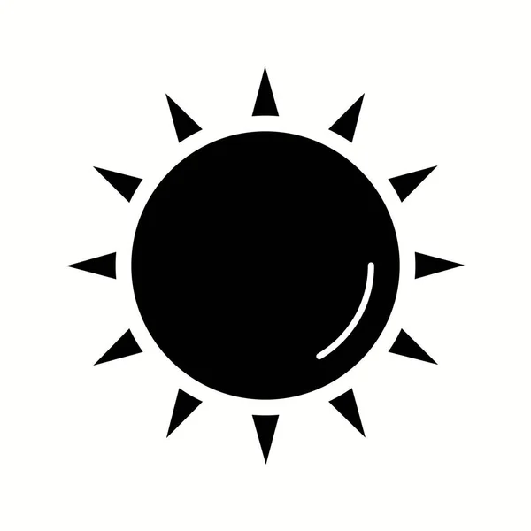 Unico Sole Vettore Glyph Icona — Vettoriale Stock