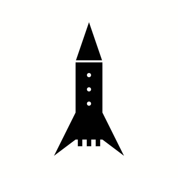 Einzigartiges Space Rocket Vector Glyph Icon — Stockvektor