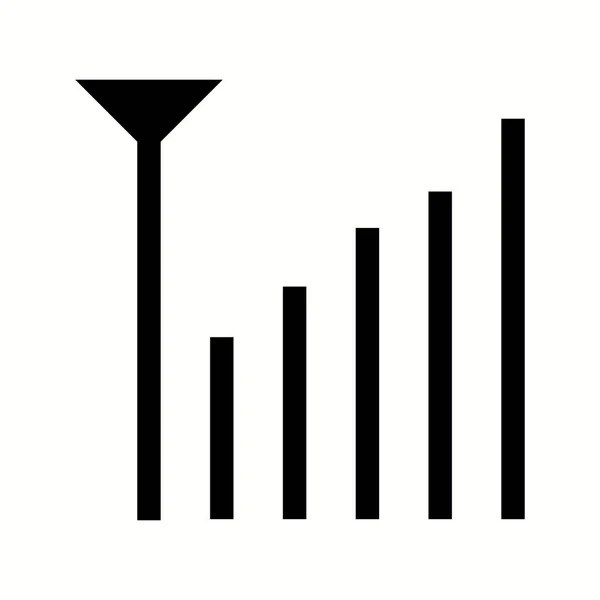 Einzigartiges Signal Vector Glyph Icon — Stockvektor