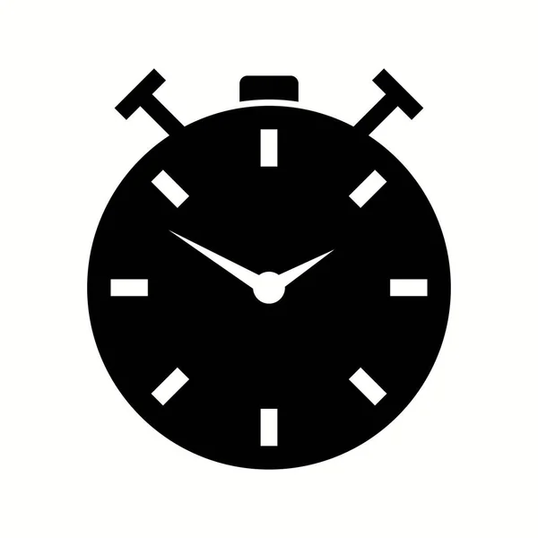 Унікальний Годинник Векторна Піктограма Гліфа — стоковий вектор