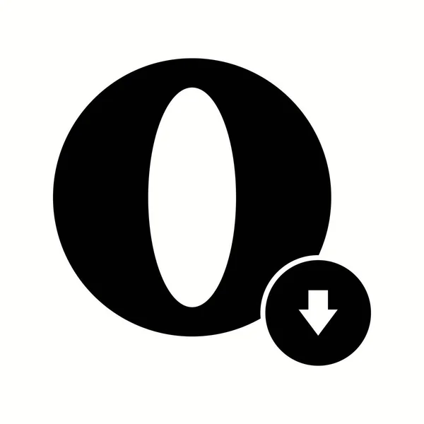 Unico Browser Vector Glyph Icona — Vettoriale Stock