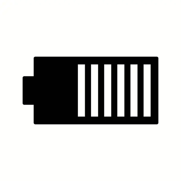 Unico Vettore Batteria Glyph Icona — Vettoriale Stock