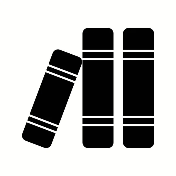 Livros Únicos Vector Glyph Icon — Vetor de Stock