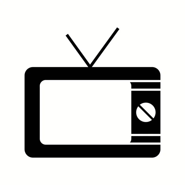 Eşsiz Televizyon Vektörü Glyph Simgesi — Stok Vektör
