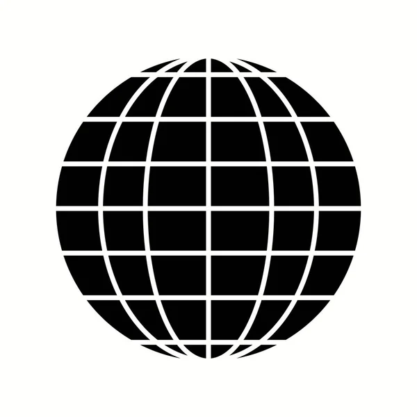 Unique Globe Vector Glyph Icon — Stock Vector