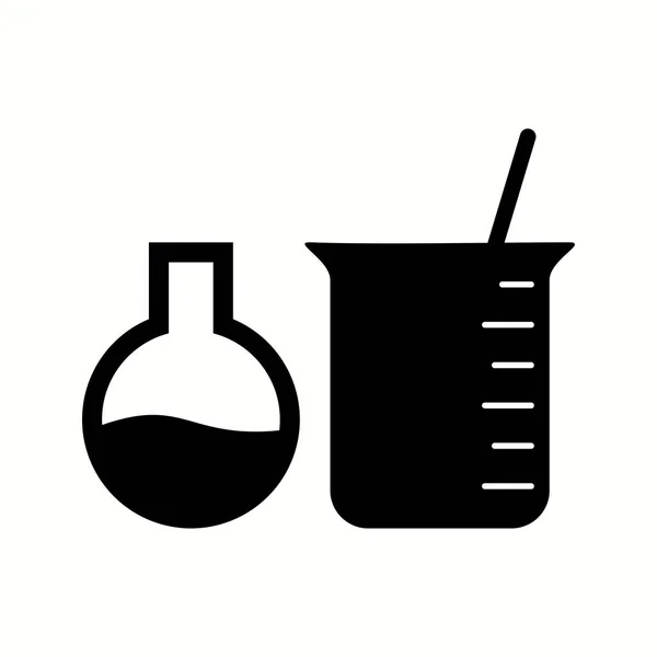 Mezcla Única Química Vector Glyph Icon — Vector de stock