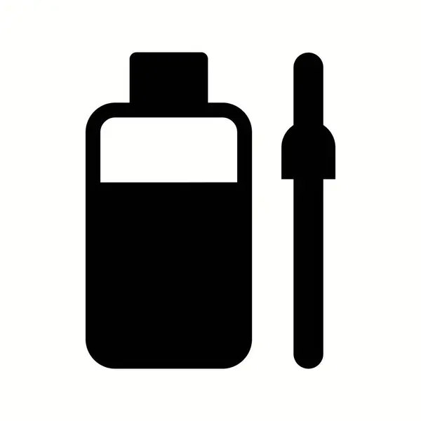 Unique Bottle Dropper Vector Glyph Icon — Stock Vector