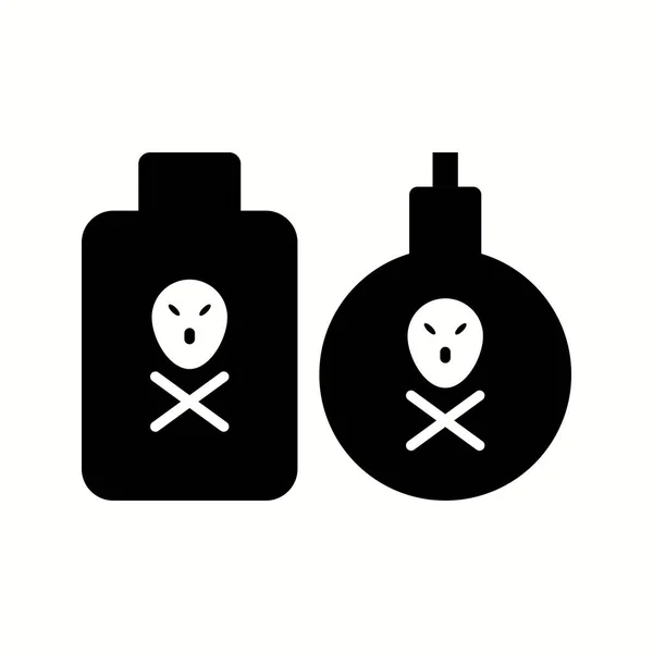 Unique Poisonous Chemical Vector Glyph Icon — Stock Vector