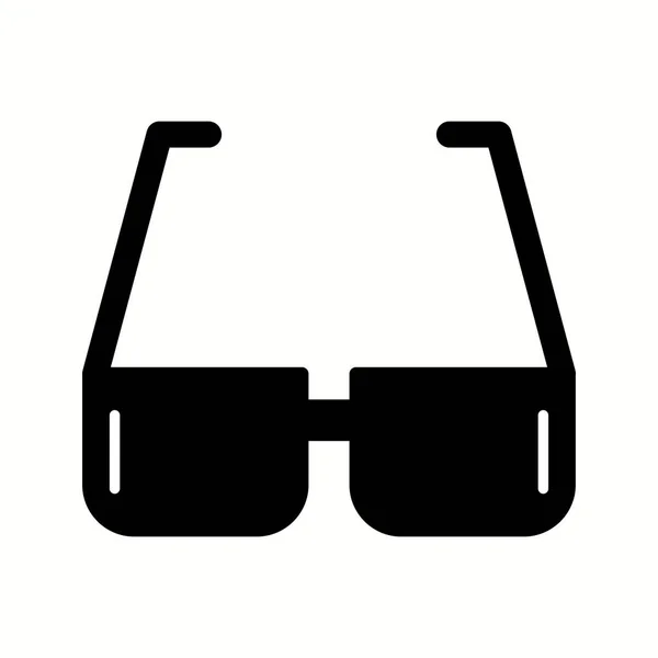 Gafas Sol Únicas Vector Glyph Icon — Vector de stock