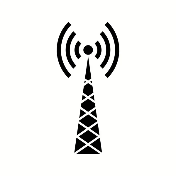 Unieke Telecom Tower Vector Glyph Icon — Stockvector
