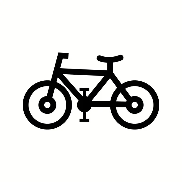 Unica Bicicletta Vettore Glyph Icona — Vettoriale Stock