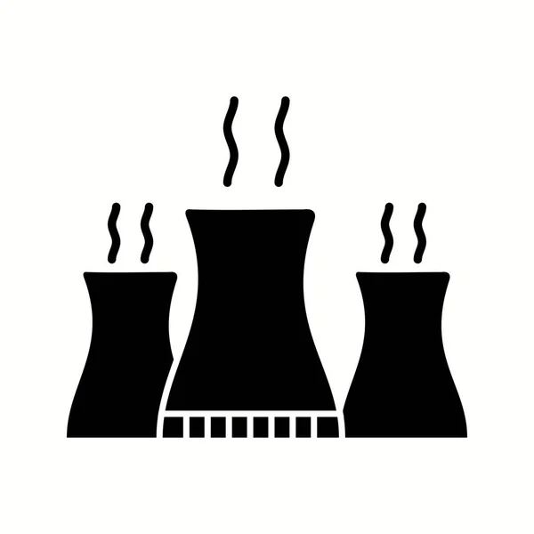 独特的核电厂矢量象形图标 — 图库矢量图片