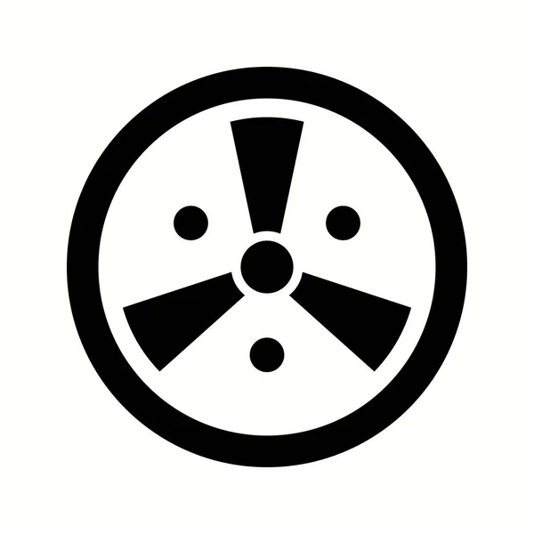Einzigartiges Strahlungsvektor Glyphen Symbol — Stockvektor