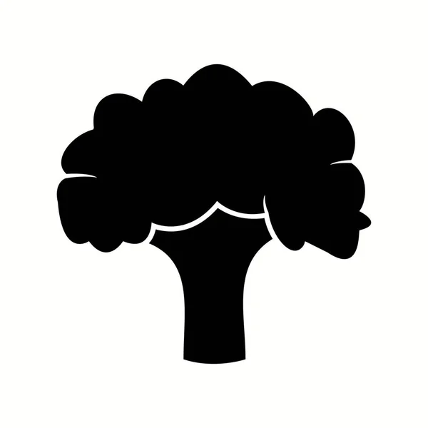 Unico Broccoli Vettore Glyph Icona — Vettoriale Stock