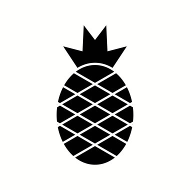 Benzersiz Ananas Vektör Kabartma Simgesi