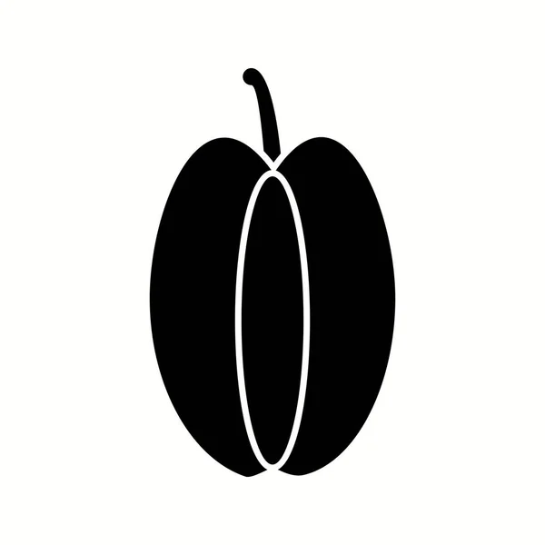 Ícone Único Vetor Carambola Glyph —  Vetores de Stock