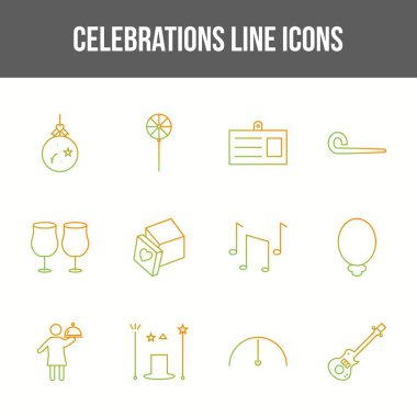 Eşsiz kutlama vektör çizgisi simgesi